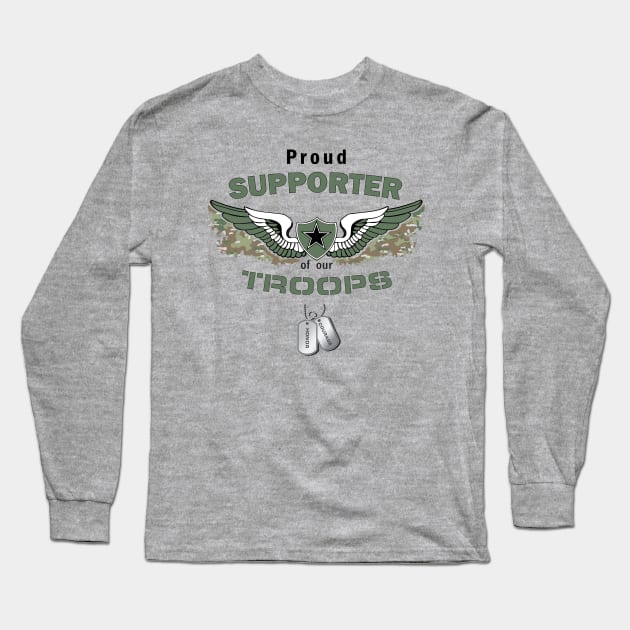 Support our Troops Long Sleeve T-Shirt by krisk9k